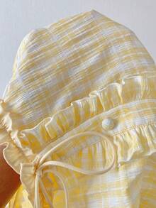 Comfortcana Women's Casual Plaid Sleeveless Shirt - Yellow - View 8