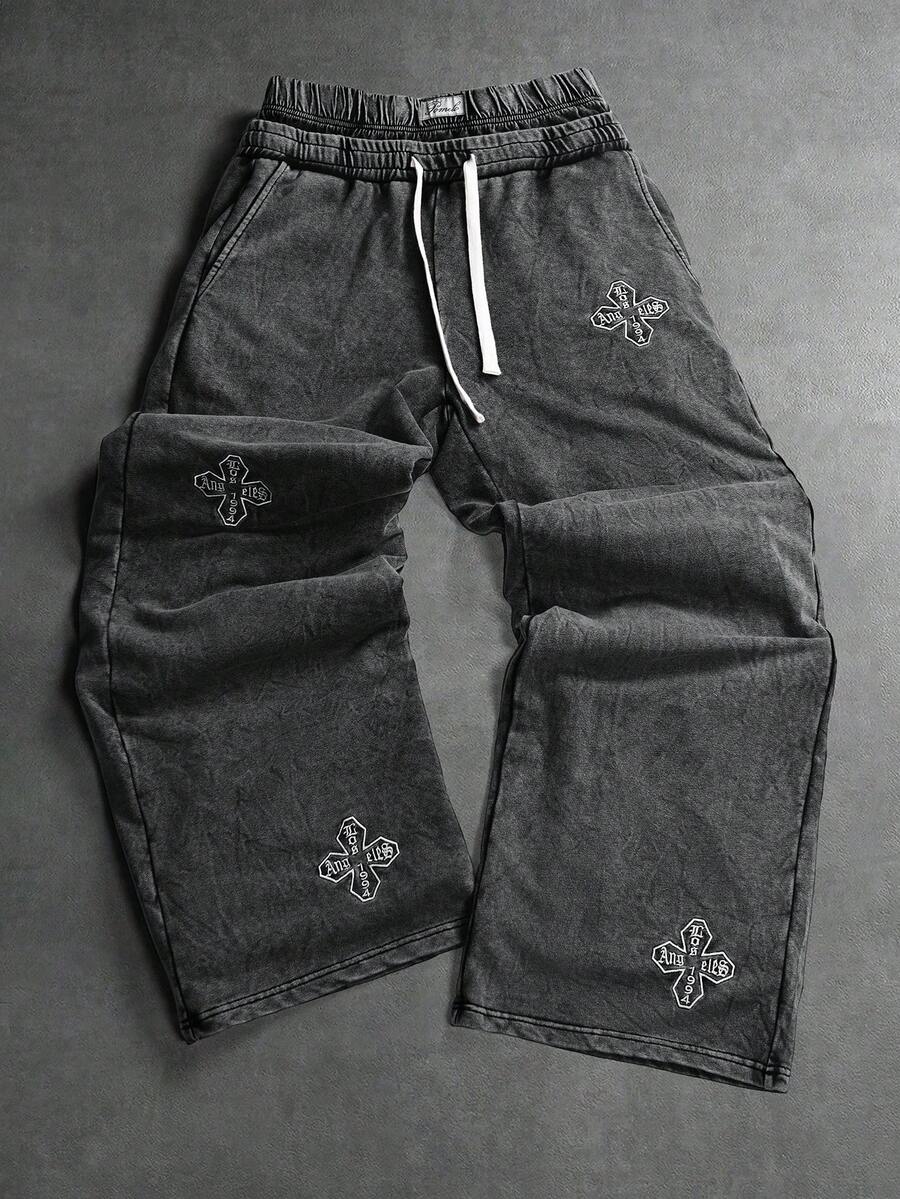 PAVTROS Men's Drawstring Waist Casual Everyday Sweatpants - Black - View 1