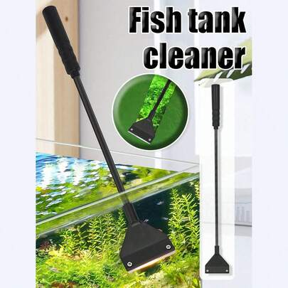 1pc Flat Algae Scraper For Aquarium/Fish Tank, Dual-Use Glass Cleaning Tool, Household Cleaning Accessories For Aquarium