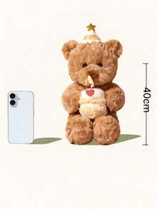 POKOJA LAND POKOJA LAND 15英寸生日快乐泰迪熊手捧蛋糕毛绒玩具，可爱大号泰迪熊毛绒玩具，沙发装饰礼品，节日送给家人、朋友和同学的理想礼物 - 彩色 - 查看 8