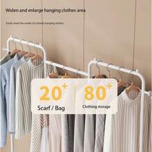 1pc Assembled Wardrobe Cabinet, Reinforced Iron Frame Clothes Rack For Home Bedroom, Clothing & Miscellaneous Storage, Modern Design, Durable - Multicolor - View 10