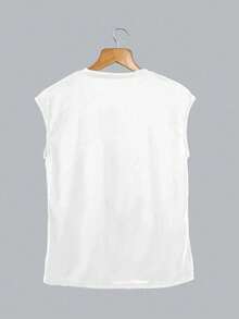 Manfinity Dauomo Men's Casual Lobster Print Round Neck Tank Top - White - View 2