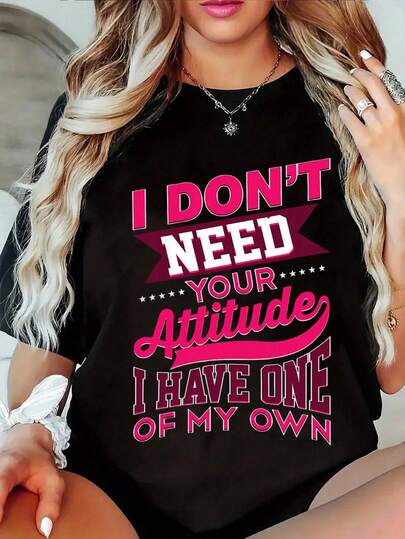 EMERY ROSE Rund halsringning för kvinnor i svart, plusstorlek, avslappnad topp med kort ärm och rund halsringning, medeltöjbart tyg, tvättbar, bekväm passform, lämplig för alla årstider, damskjorta med unikt mönster, bekväm passform - lämplig för vardagsbruk, semester, fest