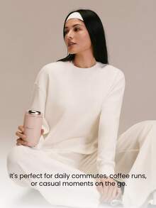 GLOWMODE 12 OZ Style Sipper Insulated Stainless Steel Portable Travel Hot Cold Coffee Drink Beverage Mug Daily Casual - Pink - View 5