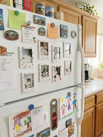 Joivida 1pc Instant Camera Magnetic Photo Frame - Mini Fridge Magnet Frame, Creative Home Decoration