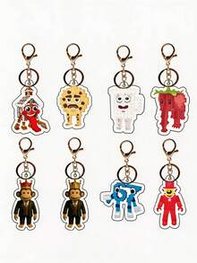 POKOJA LAND POKOJA LAND 偷走脑腐烂萨米·詹德尔（Sammy Jandel）人偶钥匙扣（散装），亚克力67寸人偶冲击手办钥匙扣，精致动漫钥匙扣，热门游戏冲击可爱派对礼物，儿童背包装饰，主播和游戏玩家的独特礼物，生日礼物，春夏家居装饰 - 彩色 - 查看 1