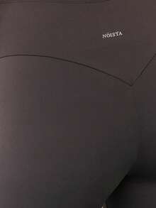 Nöista Sporty Leggings Feature A High Crossover Waistband With A Compression Effect And Butt Lifting Effect. - Dark Grey - View 9