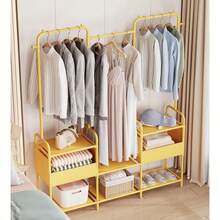 1pc Assembled Wardrobe Cabinet, Reinforced Iron Frame Clothes Rack For Home Bedroom, Clothing & Miscellaneous Storage, Modern Design, Durable - Multicolor - View 8