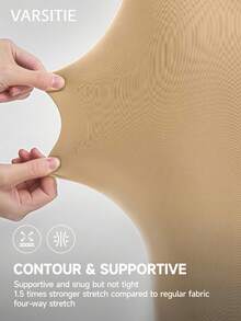 VARSIVA Áo tập thể dục nữ, áo thun thể thao ngắn tay màu trơn, áo corset thể thao ngắn tay mùa hè. - Cà phê nâu - Xem 11