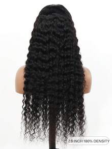 Glueless Wigs Brazilian Virgin Human Hair Pre Plucked Pre Cut 7x5 Lace Closure Wigs Put On And Go Deep Wave Curly Lace Front Wigs For Women Wet And Wavy Natural Hairline 180% Density - Natural Black - View 2