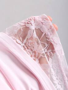 Sweetra Women's French Style New Lace Sheer Fitted Sexy Off-Shoulder 3 PiecesSet, Suitable For Daily, Commute, Casual, And Dating - Multicolor - View 3