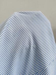 Easowa Chaleco con cuello, hombros anchos, pliegues en la cintura, botones delanteros, camisa de longitud corta, tela de bloques de color y rayas, elegante y casual para oficina, blusa de primavera/verano para damas, 100% algodón, blusas casuales para mujer, ropa de mujer de algodón casual y moderna - Multicolor - Ver 8