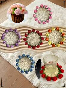 Đế lót ly bó hoa đỏ + Giỏ hoa Đế lót ly bó hoa hồng + Giỏ hoa Đế lót ly bó hoa vàng + Giỏ hoa - Nhiều màu - Xem 4