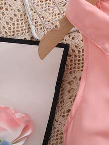 SHEIN Young Girls' White Sleeveless Crop Top, Versatile For Casual Outings, Parties, And Daily Wear - Pink - View 7