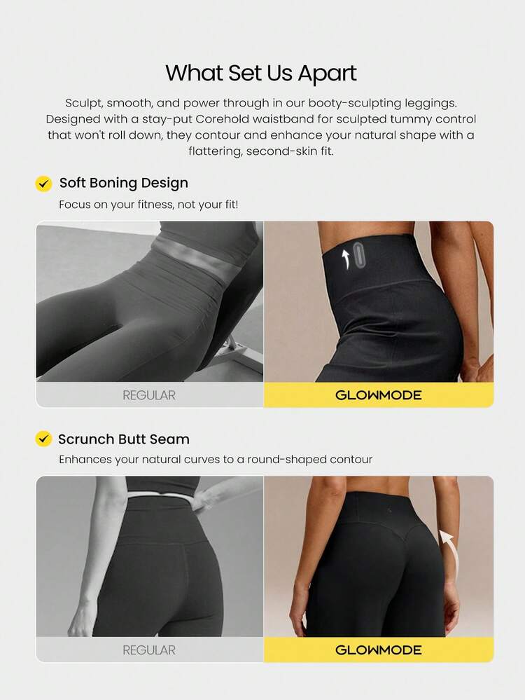 31'' Peakbum Bottoms Up Quick-Dry Stretchy Skin-Friendly Waistband Pocket Tummy Control Corehold Anti-Roll Booty-Sculpting Leggings Pants Training Tennis Running Workout Gym Wear