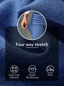 Flexra Women's Casual Elastic Skinny Denim Jeans - Blue - View 10