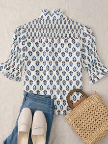 Trelyra Fashionable New Printed Casual Versatile Shirt - Multicolor - View 2