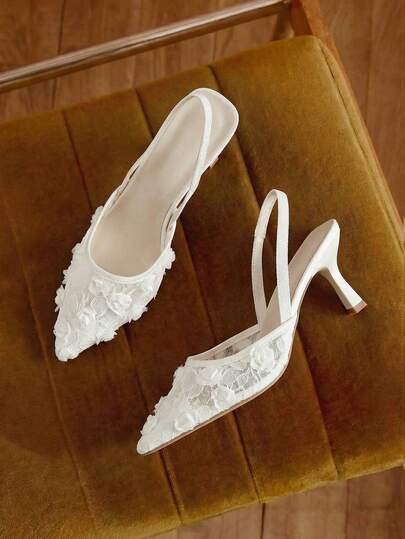 نعال حريمي بكعب عالي مزين بزهرة شبكية سوداء ذو رباط قابل للتعديل من الطريقتين بتصميم روماني، كعب رفيع بتأثير جنوني، حذاء سيدات