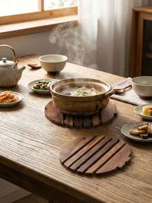 Cirelle Fish-Shaped Wooden Trivet - Handmade Heat Resistant Pad For Dining Table, Creative Non-Slip Table Mat - Multicolor - View 1