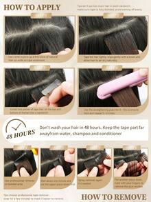 1 Pack 50g Human Hair Tape In Extension Hair Style Tape In Hair Hair Extensions - S1 - View 8