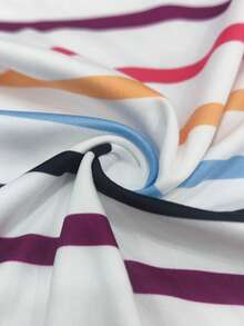 Resyla 彩色条纹印花圆领休闲夏季背心 - 彩色 - 查看 3