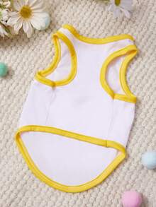 PETSIN 2 Pieces Of Pet Cat And Dog Universal Cute Rabbit Print Casual Comfortable Breathable Dog Vest - Multicolor - View 3