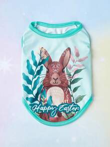 PETSIN 1 pieza Chaleco de mascota de conejo verde de Pascua para gatos y perros - Multicolor - Ver 3