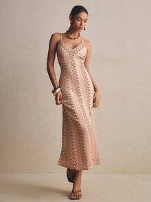 Poéselle Women's Casual Striped Spaghetti Strap Dress For Vacation - Multicolor - View 9