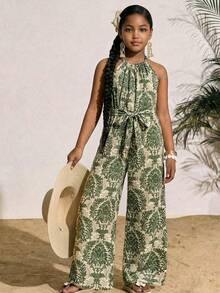 Travachic KIDS Minimalistisk, avslappnad jumpsuit för tweenflickor - Multifärgad - Visa 1