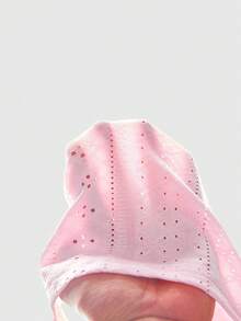 ROMWE J-Fashion Y2K風格甜美圍巾蝴蝶結女裝T恤 - 粉色 - 查看 5