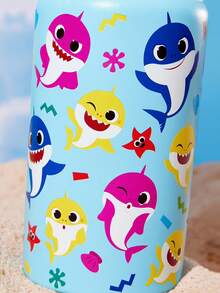 BABY SHARK X SHEIN Cartoon Pattern 360ml Insulated Cup With Straw And Spill-Proof Lid, Suitable For Travel, Tourism, And School - Multicolor - View 8