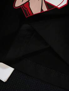 Betty Boop x SHEIN 大码女式圆领卡通字母印花休闲百搭日常短袖T恤 - 白色 - 查看 5