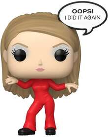 Funko Music Icon Vinyl Figure #462, Pop Star Performer In Red Jumpsuit With Speech Bubble Accessory, Stylized Large Head Collectible Display Model For Shelf Or Desk Gift Idea - Multicolor - View 5