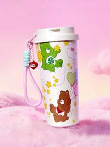 SHEIN X Care Bears 500毫升/16盎司真空隔热不锈钢杯，配1个防漏盖，适用于冷热饮，适用于大多数车载杯架 - 白色 - 查看 2
