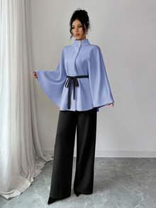 Elenzga Women's Knitted Elegant Vacation Commuting Autumn Two Pieces Set - Multicolor - View 4