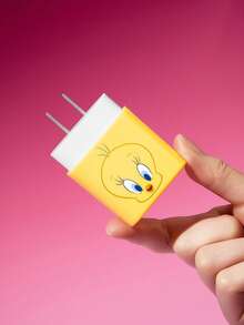 LOONEY TUNES X SHEIN Data Cable Protector, Suitable For IPhone Charger, 4-Piece Set Of Mobile Phone Cable Protectors, Charger Protector (Excluding Data Cable) - Yellow - View 6