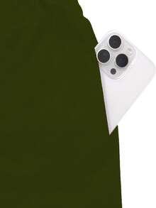 Manfinity Sport Corelite Quần short thể thao mùa hè dành cho nam, in chữ và họa tiết, có dây rút. - màu đen - Xem 5