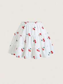 Chiquease 休闲夏季甜美荷叶边蛋糕裙，百搭显瘦多层荷叶边A字迷你裙，修饰臀部和腿部线条，飘逸灵动，拉长身形，尽显女性魅力 - 白色 - 查看 1