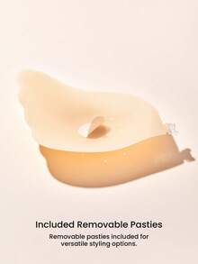 LUVLETTE 可重复使用自粘式无背带无肩带透气硅胶提拉文胸 - 香草色 - Vanilla - 查看 7