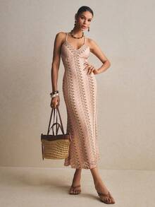 Poéselle Women's Casual Striped Spaghetti Strap Dress For Vacation - Multicolor - View 5