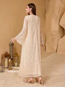 Layrah Đầm thời trang trẻ trung, thanh lịch, dáng rộng, được thiết kế tinh tế dành cho phụ nữ. - Màu be - Xem 2