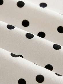 lacRébo 优雅深绿色波点长裙 - 杏色 - 查看 10