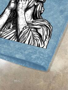 PAVTROS Quần short nam dáng rộng, in chữ, có dây rút, thích hợp cho mùa hè. - Màu xanh lam - Xem 3