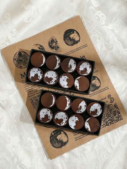 Cirelle 8-Piece Lunar Phase Rubber Stamp Set, Small Celestial Pattern Stamps, Suitable For Journaling, Scrapbooking, Home And Office Decoration. It Is The Perfect Birthday, Holiday, Valentine's Day And Party Gift For Adults, Writers, Collectors And Astronomy Enthusiasts.