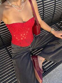 Aloruh Women Tops - Red - View 2