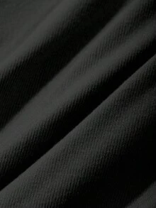DAZY Women's Solid Color Asymmetric Neck Cinched Waist Pleated T-Shirt Summer - Black - View 6
