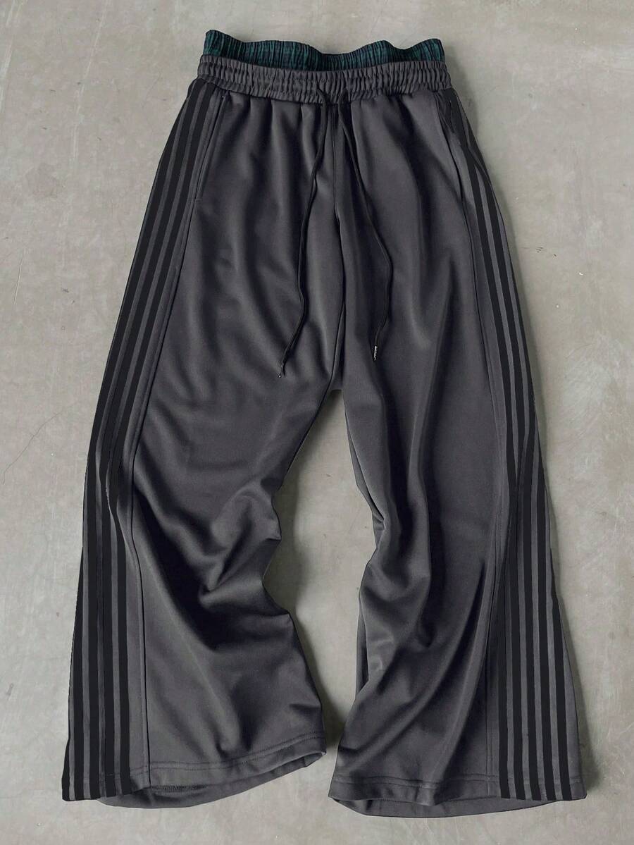 STYNVO 男士抽绳腰带休闲百搭日常裤 - 深灰色 - 查看 1