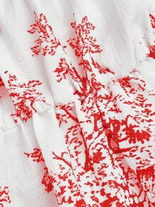 GlowEve Áo hai dây ôm dáng in họa tiết dành cho nữ, thanh lịch, thích hợp cho kỳ nghỉ, đi làm và mặc hàng ngày. - Đỏ - Xem 6