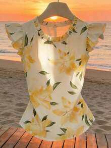 GlowEve 女士印花荷叶边休闲度假衬衫 - 彩色 - 查看 6