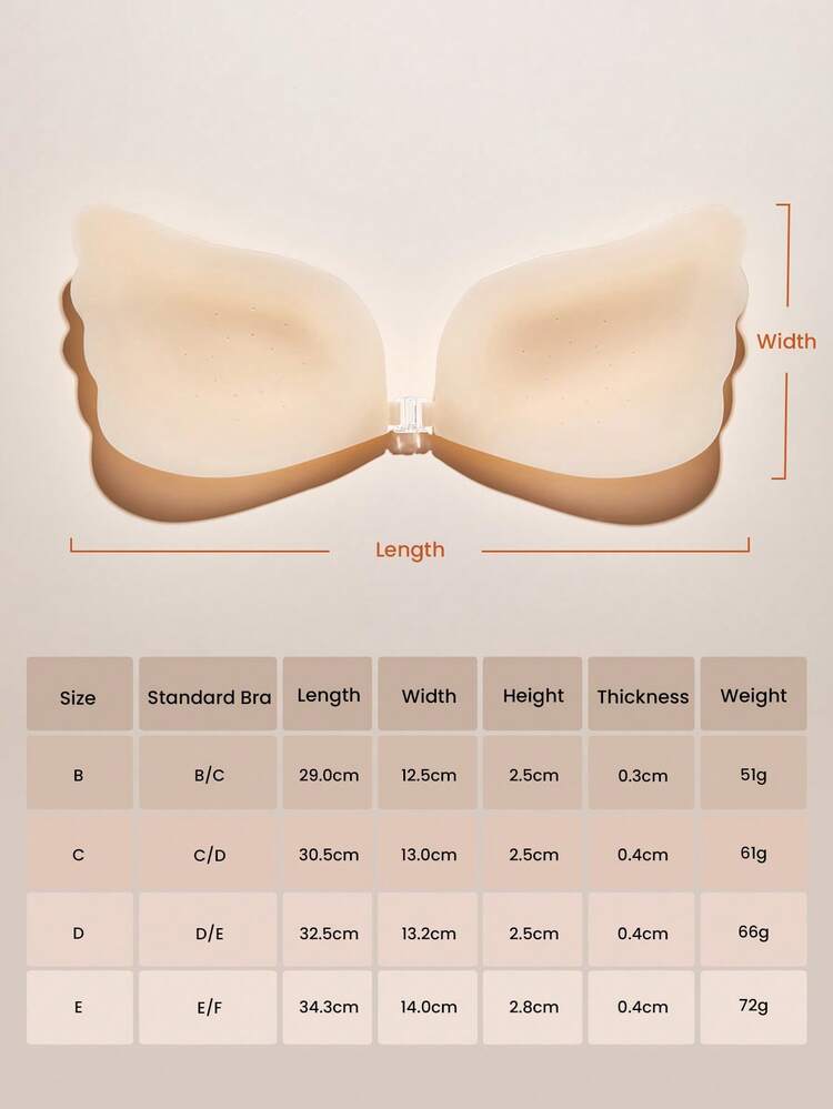 Reusable Self-Adhesive Backless Strapless Bra